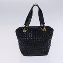 BALLY Shoulder Bag Canvas Leather 5Set Beige Brown Navy Auth bs24168-16