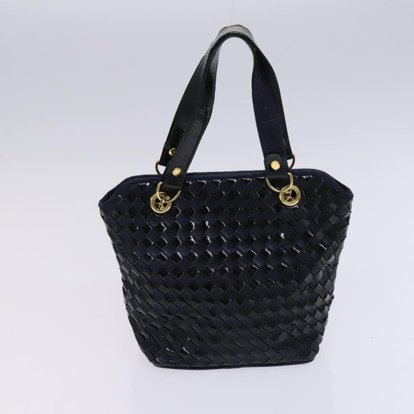 BALLY Shoulder Bag Canvas Leather 5Set Beige Brown Navy Auth bs24168