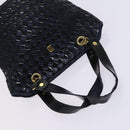 BALLY Shoulder Bag Canvas Leather 5 Set Beige Brown Navy Auth bs24168-17