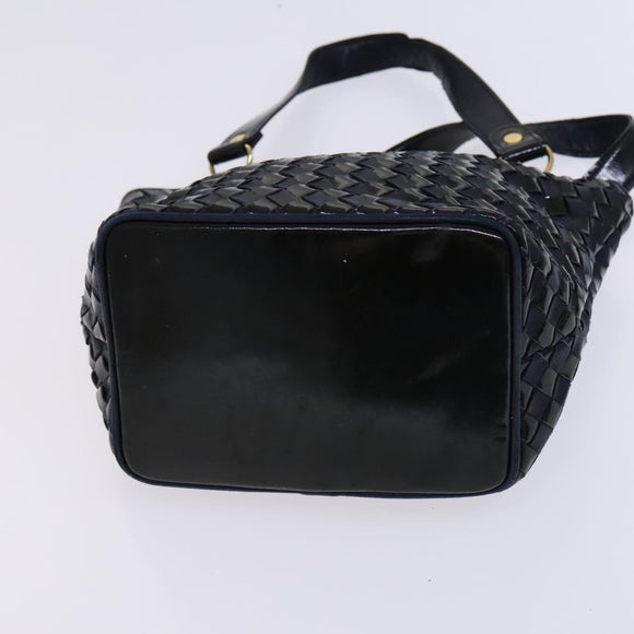 BALLY Shoulder Bag Canvas Leather 5Set Beige Brown Navy Auth bs24168