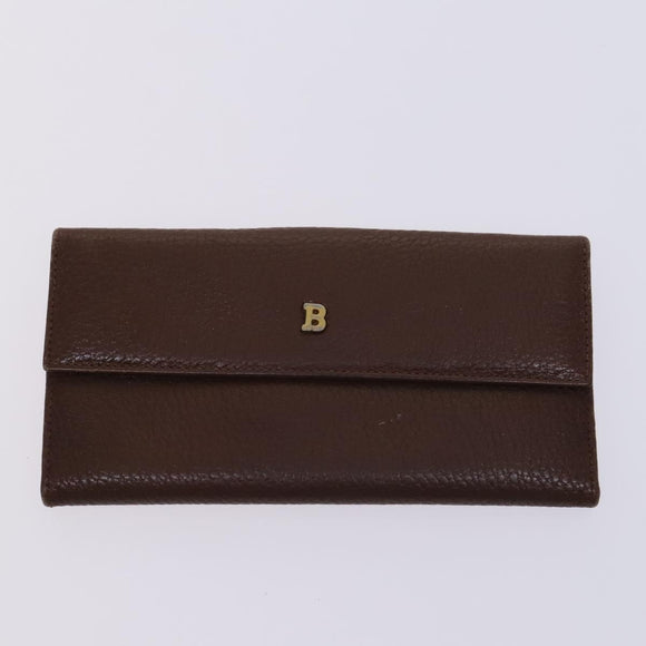 BALLY Shoulder Bag Canvas Leather 5 Set Beige Brown Navy Auth bs24168