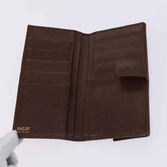 BALLY Shoulder Bag Canvas Leather 5Set Beige Brown Navy Auth bs24168