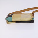 BALLY Shoulder Bag Canvas Leather 5 Set Beige Brown Navy Auth bs24168-6