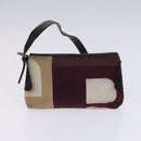 BALLY Shoulder Bag Canvas Leather 5Set Beige Brown Navy Auth bs24168-9