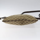 GUCCI GG Canvas Shoulder Bag Beige Silver 113013 Auth bs24169-5