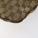 GUCCI GG Canvas Shoulder Bag Beige Silver 113013 Auth bs24169-14