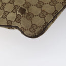 GUCCI GG Canvas Shoulder Bag Beige Silver 113013 Auth bs24169-15