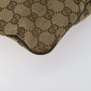 GUCCI GG Canvas Shoulder Bag Beige Silver 113013 Auth bs24169-17