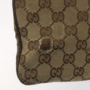 GUCCI GG Canvas Shoulder Bag Beige Silver 113013 Auth bs24169-10