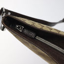GUCCI GG Canvas Shoulder Bag Beige Silver 113013 Auth bs24169-18