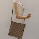 GUCCI GG Canvas Shoulder Bag Beige Silver 113013 Auth bs24169-23