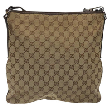 GUCCI GG Canvas Shoulder Bag Beige Silver 113013 Auth bs24169 - 0