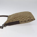 GUCCI GG Canvas Shoulder Bag Beige Silver 113013 Auth bs24169-4