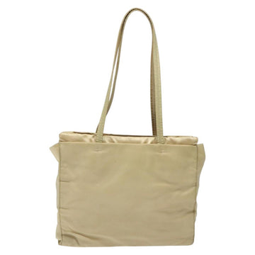 PRADA Tote Bag Nylon Beige Auth bs24173 - 0