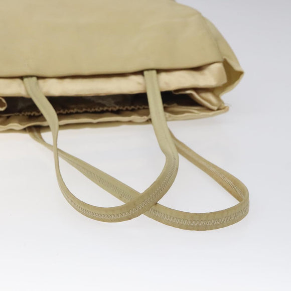 PRADA Tote Bag Nylon Beige Auth bs24173