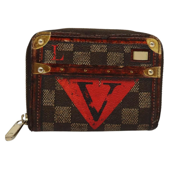 LOUIS VUITTON Damier Trunk Time Zippy Coin Purse Coin Purse M52745 Auth bs24186