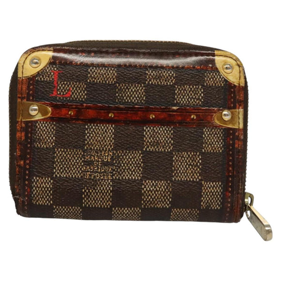 LOUIS VUITTON Damier Trunk Time Zippy Coin Purse Coin Purse M52745 Auth bs24186