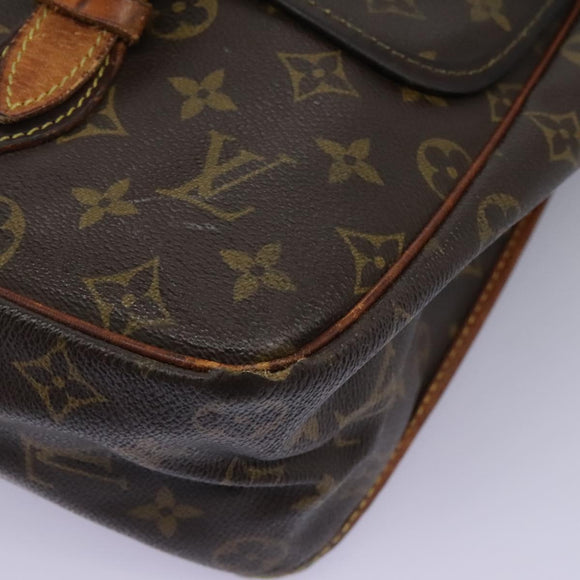 LOUIS VUITTON Monogram Gibeciere GM Shoulder Bag M42246 LV Auth bs24189