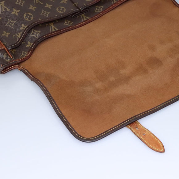 LOUIS VUITTON Monogram Gibeciere GM Shoulder Bag M42246 LV Auth bs24189