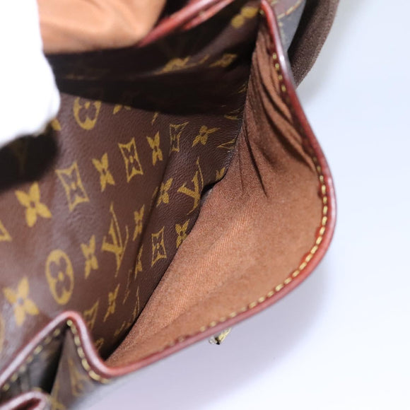 LOUIS VUITTON Monogram Gibeciere GM Shoulder Bag M42246 LV Auth bs24189