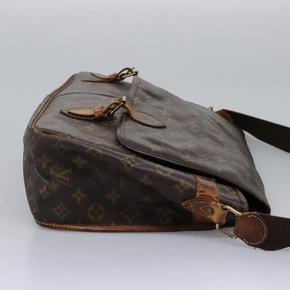 LOUIS VUITTON Monogram Gibeciere GM Shoulder Bag M42246 LV Auth bs24189