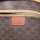 CELINE Macadam Canvas Tote Bag PVC Leather Brown Gold Auth bs24200-18