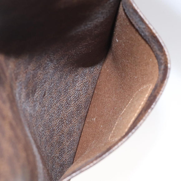 CELINE Macadam Canvas Tote Bag PVC Leather Brown Gold Auth bs24200