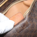 CELINE Macadam Canvas Tote Bag PVC Leather Brown Gold Auth bs24200-12