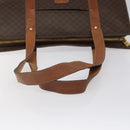 CELINE Macadam Canvas Tote Bag PVC Leather Brown Gold Auth bs24200-7