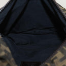 FENDI Zucca Canvas Shoulder Bag Black Brown Silver Auth bs24205-10