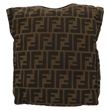 FENDI Zucca Canvas Shoulder Bag Black Brown Silver Auth bs24205 - 0