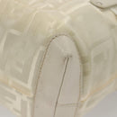FENDI Hand Bag Nylon White Silver Auth bs24206-9