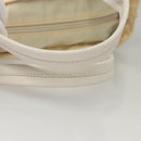 FENDI Hand Bag Nylon White Silver Auth bs24206-7
