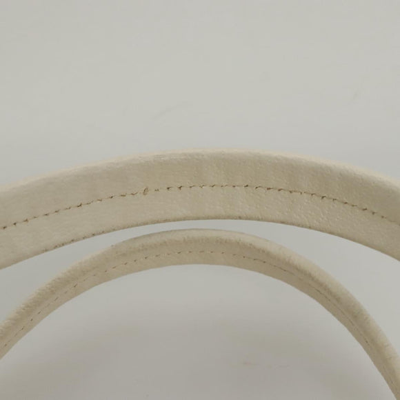 FENDI Hand Bag Nylon White Silver Auth bs24206