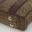 FENDI Zucchino Canvas Tote Bag Beige Gold Auth bs24207-16