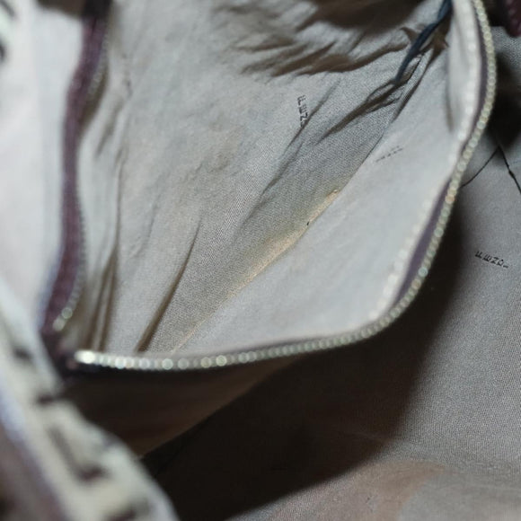 FENDI Zucchino Canvas Tote Bag Beige Gold Auth bs24207