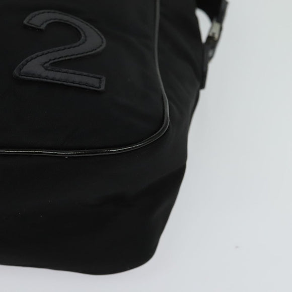 Christian Dior Shoulder Bag Nylon Black Auth bs24209