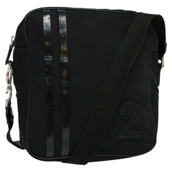Christian Dior Shoulder Bag Nylon Black Auth bs24209