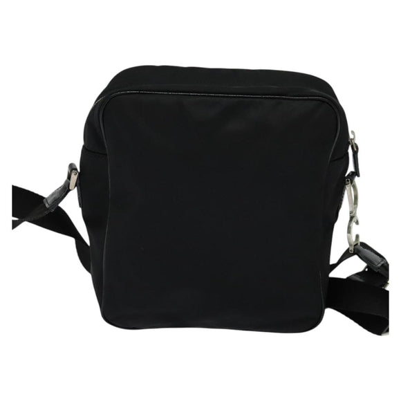 Christian Dior Shoulder Bag Nylon Black Auth bs24209