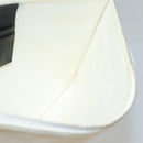 CELINE Clutch Bag Canvas White Black Auth bs24215-14