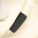 CELINE Clutch Bag Canvas White Black Auth bs24215-16