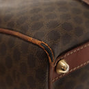 CELINE Macadam Canvas Boston Bag PVC Leather Brown Gold Auth bs24216-9