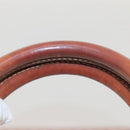 CELINE Macadam Canvas Boston Bag PVC Leather Brown Gold Auth bs24216-8