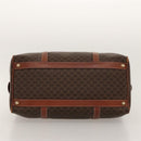 CELINE Macadam Canvas Boston Bag PVC Leather Brown Gold Auth bs24216-5