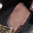 FENDI Zucca Canvas Hand Bag Black Brown Silver Auth bs24219-18