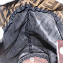 FENDI Zucca Canvas Hand Bag Black Brown Silver Auth bs24219-19