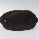 FENDI Zucca Canvas Hand Bag Black Brown Silver Auth bs24219-5