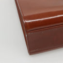 CARTIER Shoulder Bag Patent leather Brown Auth bs24220-9