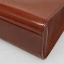 CARTIER Shoulder Bag Patent leather Brown Auth bs24220-15