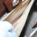 CARTIER Shoulder Bag Patent leather Brown Auth bs24220-11